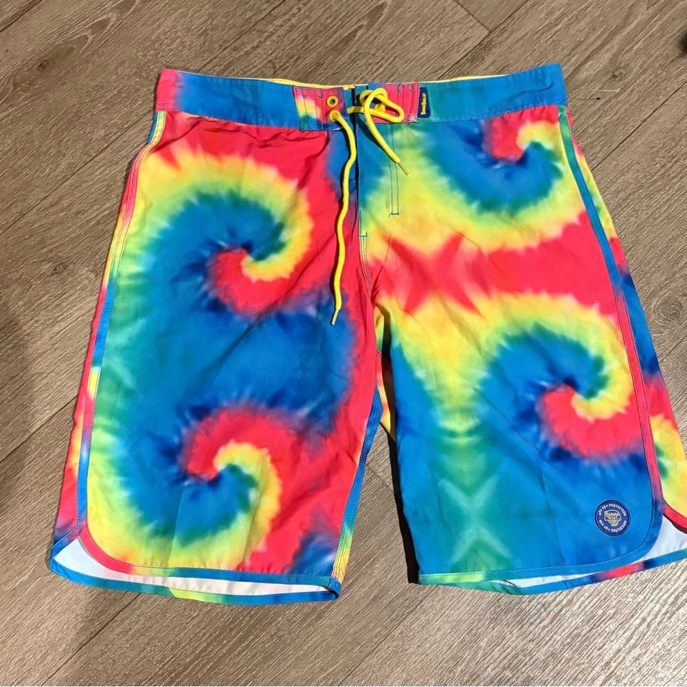 Vibrant Tie-Dye Swim Shorts